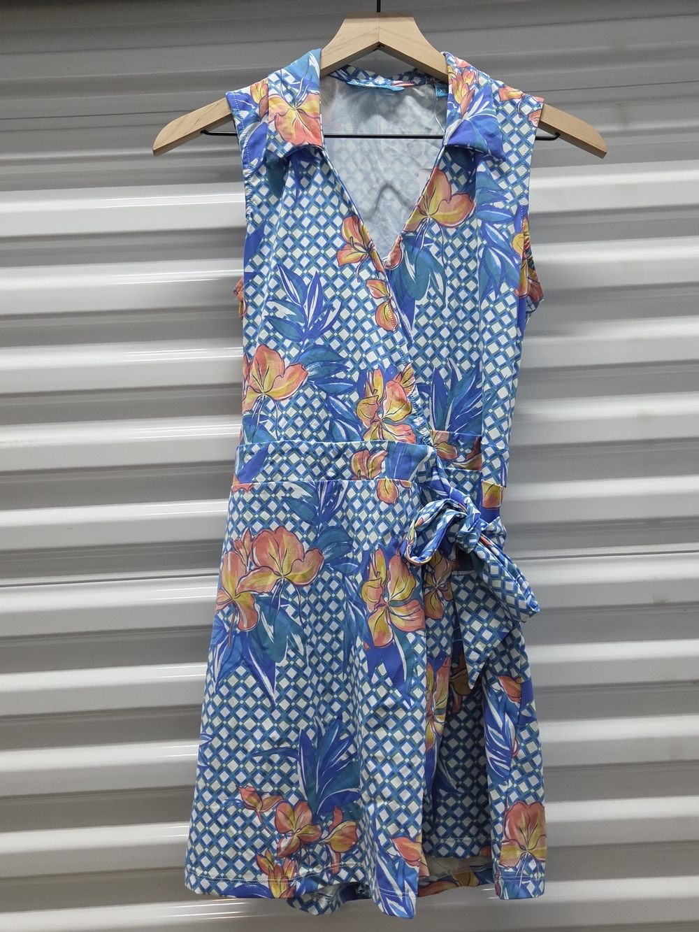 Tori Richard Floral Print Skort Romper XS